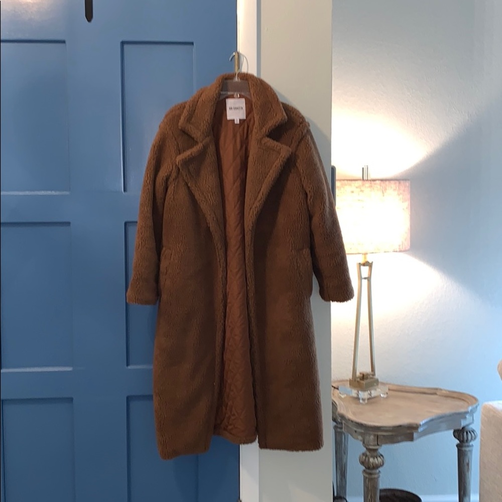 BB Dakota Paddington Teddy Coat Coco Brown Size SM